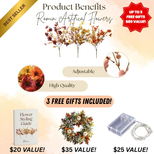 Realistic Fall Floral Stems